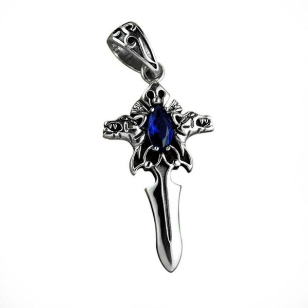 

pendants 925 sterling silver lapis lazuli sword pendant jewelry (hy), Black