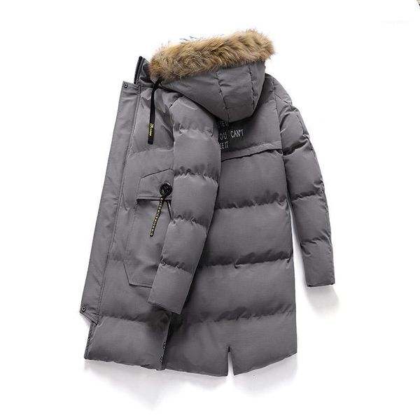 

men's down & parkas winter parka coat men 2021 hooded casual thick warm mens overcoat windproof fleece outerwear oversize 8xl, Black