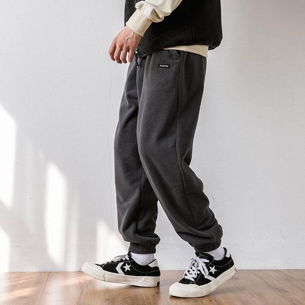 

men's pants solid color casual sports boys trend ins wild beam, Black