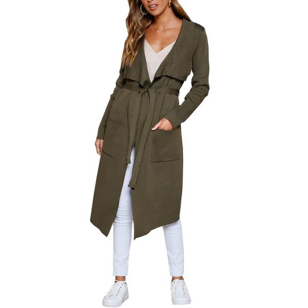 

women's trench coats 2021 temperament long cardigan long-sleeved jacket witchy ladies clothes spring coat women, Tan;black