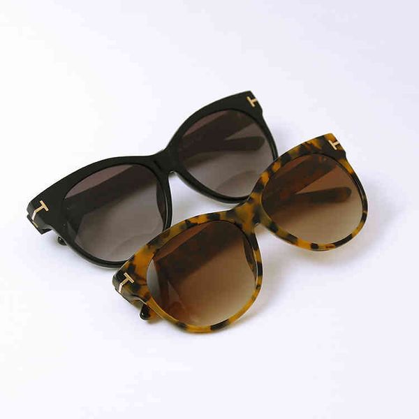 

2022 factory wholesale leopard glasses, personalized women's large frame tf0330 sunglasses, fashionable sunglasses series, White;black