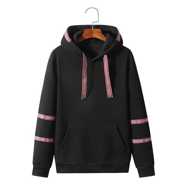 

men's hoodies & sweatshirts 2021 men's brand solid bandage sweatshirt fashion hoodie spring and autumn winter hip hop male long sle, Black