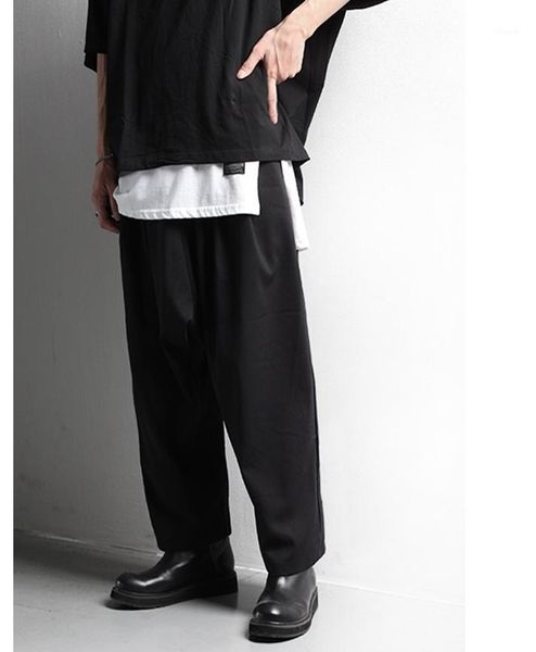 

men's pants trend hip hop comfortable versatile loose wide leg harem large, Black