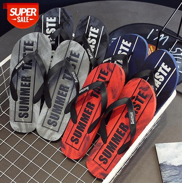 

flip-flops men's slippers outdoor non-slip personality rubber trend #b073, Black