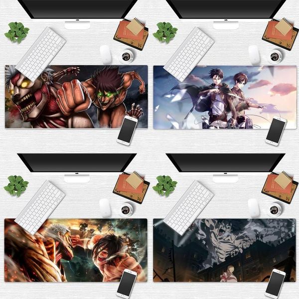 

mouse pads & wrist rests ackerman attack on titan anime diy game mousepad desk table protect office work mat pad non-slip lapcushion