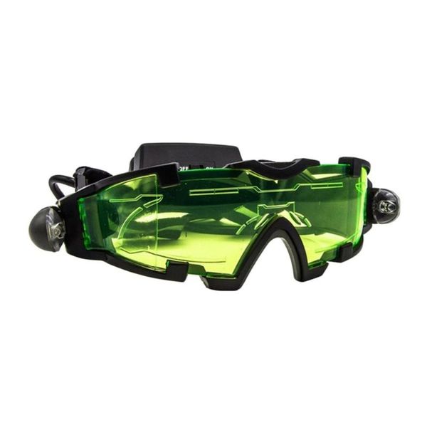 

outdoor eyewear led night vision glass goggles motorcycle motorbike racing hunting glasses with flip-out light windproof