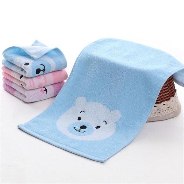 

towel 25*50cm cotton cartoon pig bear face dry bathroom soft skin care hair spa showers jacquard for kids