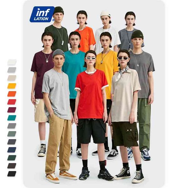 

inflation summer men t-shirt multicolor short sleeve t-shirt 100% cotton tee shirts round neck casual tees 035s16 210706, White;black