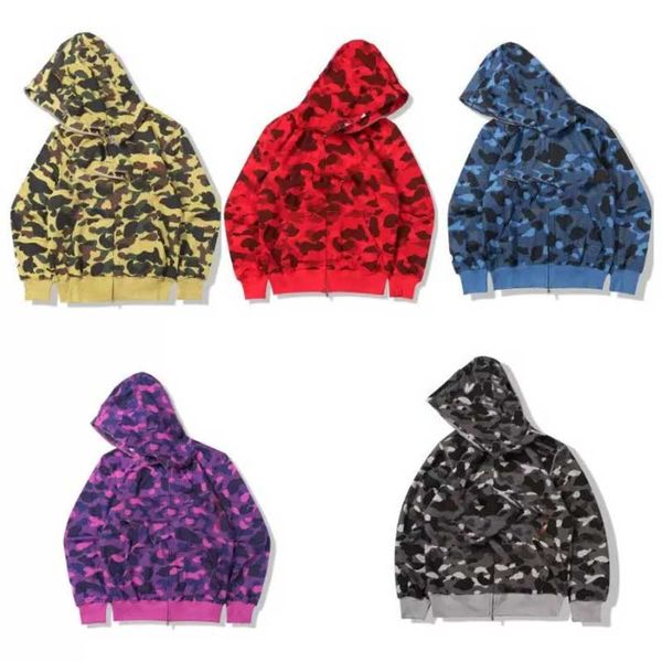 

men's hoodie jackets hooded women jacket zipper hoodies camouflage high street elements sweatshirts for male 5 colors, Black