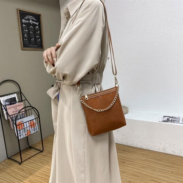 

waist bags 25#casual thread chain crossbody for women fashion simple shoulder bag ladies designer handbags pu leather messenger
