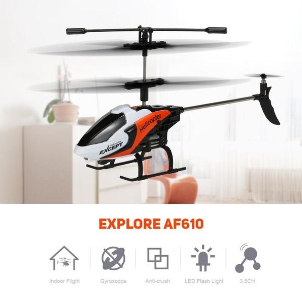 

helicopter with light electric flying toy infrared radio remote control aircraft air suspension af610 drone gift toys for kid drones
