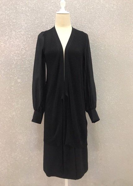 

women's jackets ladies 2021 fashion long sleeve v-neck knit coat 0919, Black;brown