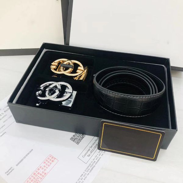 

2021 fashion leather belts gift box womens mens designers belt size 105cm-125cm uu9d, Black;brown
