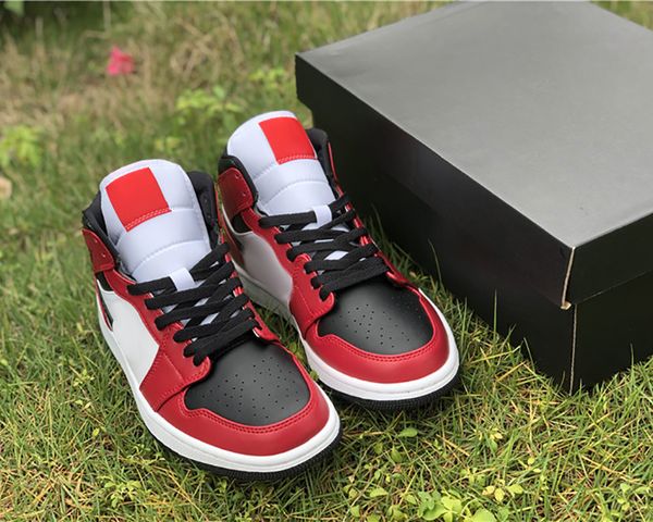 

shoes jumpman 1 men women mid og gym red banned bred toe chicago classical trainers sneakers