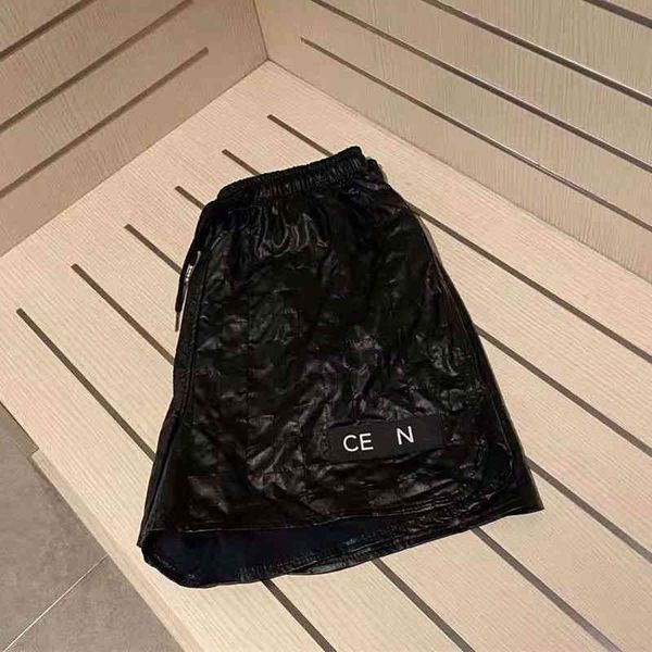 

2022 factory wholesale new high version saijia summer embroidered letters leisure simple youth vitality thin women's leather shorts, White;black