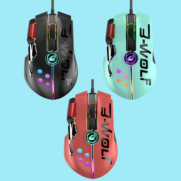 

gaming mouse wired 11 buttons 12000 dpi adjustable ergonomic rgb backlight macro definition gamerers mice for pc laptop
