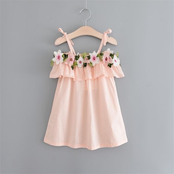 Mädchen Kleidung 3-7 Jahre alt Sommer Blumen Sling Weste Kleidung Mode für Kinder 210515