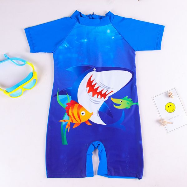 

school one middle 8-12 boys' cartoon year old piece fashion trend breathable beach resort swimsuit, White;black