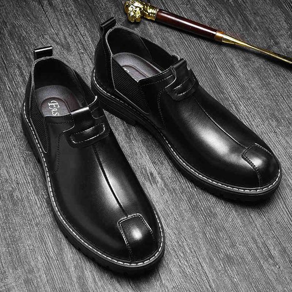 

shoe arrival retro bullock male design classic business formal pointed at oxford men's leather dressed in 2021 wedding shoes ykbe, Black