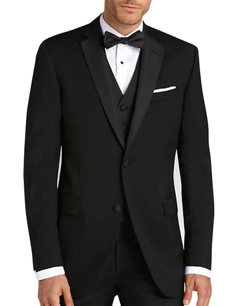 

men's suits & blazers 3 piece slim fit two button tuxedo jacket wedding party casual, White;black