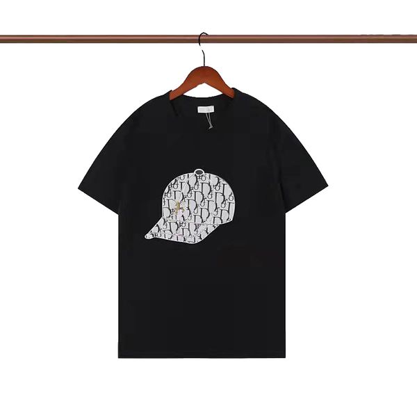 

summer men's and women's designer t-shirts loose slim fashion brand casual shirt letter printing luxury clothing street short sle, White;black