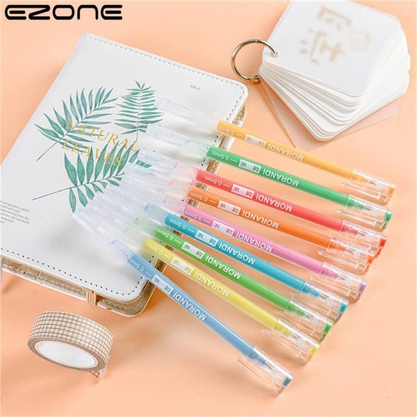 

gel pens ezone 9pcs pen set multi color ink vintage retro marker liner stationery gift for student office school art supply