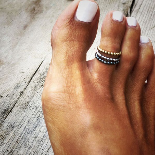 

foot jewelry toe elastic rings, Silver