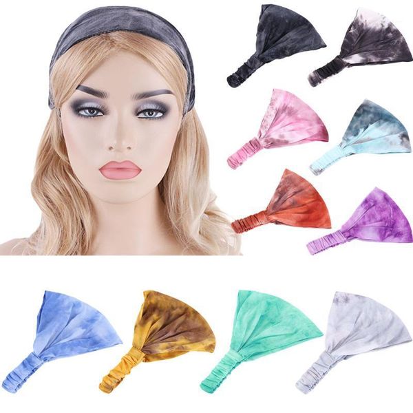 

tie dye headband women wrap extra wide stretch hair accessories headbands turban headwear bandage bands bandana headpiece1