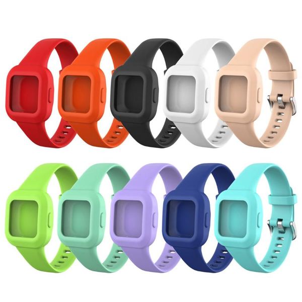 

watch bands fashion soft silicone watchbands for garminfit jr3 replacement accessories 9 colors adjustable sport wrist band strap, Black;brown