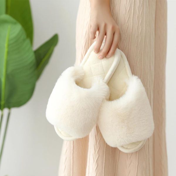 

autumn and winter maomao slippers antiskid household thermal, Black