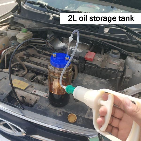 

professional hand tool sets universal oil change pump manual hose engine suction vacuum car truck van moto maintenance 2l storage tank