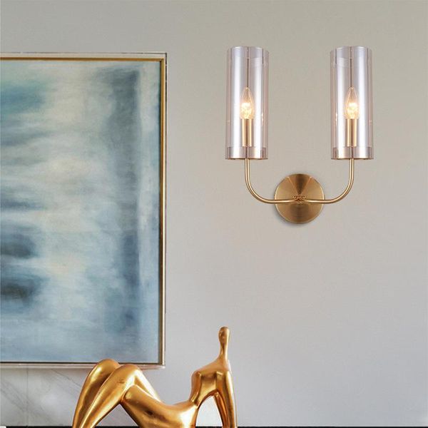 

blue wall light crystal lights lamp mirror glass ball corridor bedroom