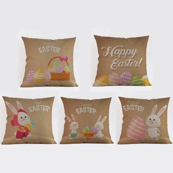 

cushion/decorative pillow colorful easter cushion cute cartoon festival happy throw pillows cotton linen home decoration pillowcase 4