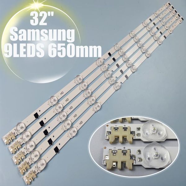 

light beads tv led bars for samsung ue32f5000ak ue32f5030aw ue32f5300aw ue32f5300ak ue32f4000aw backlight strip kit 9 lamp lens 5 bands