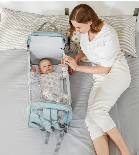 

mummy bag variable baby folding bed large capacity multi-purpose backpack