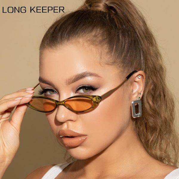 

sunglasses 2021 fashion cute retro small cat eye women vintage brand designer oval sun glasses ladies uv400 travel eyewear, White;black