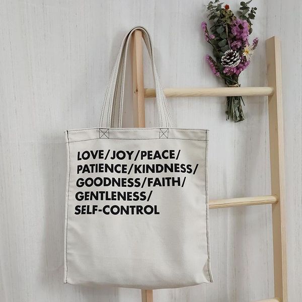 

evening bags korean version of large-capacity thick canvas tote shoulder bag literary fashion shopping daily commuter handbag letter printin