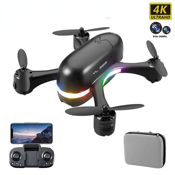 

s88 mini drone 4k with led lights hd dual camera 1080p wifi fpv rc helicopter quadcopter kids birthday christmas toys boy gift