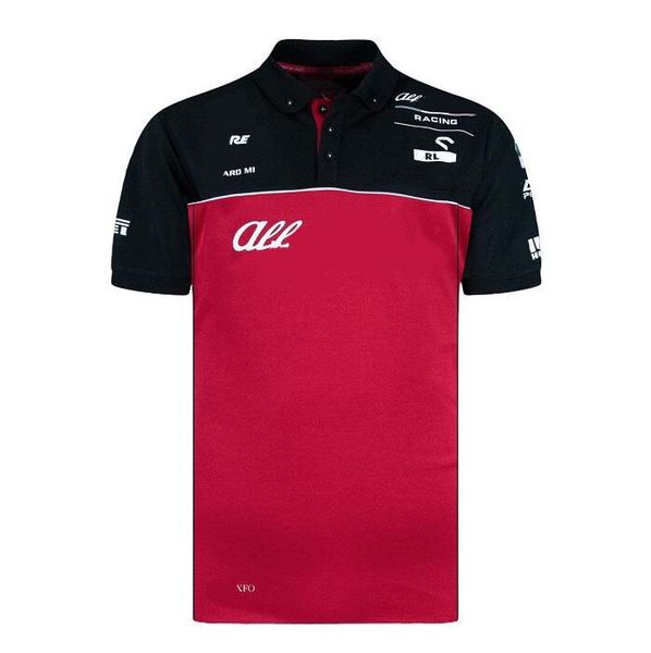 

f1 formula one team lapel short sleeve t-shirt same style polo shirt polyester quick-drying