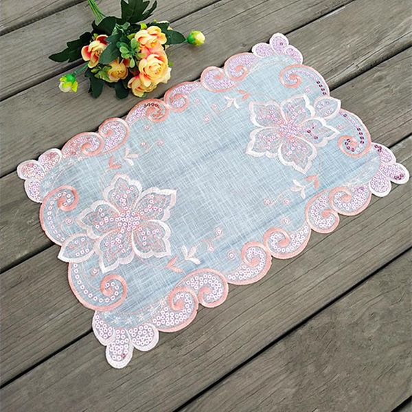

mats & pads lace embroidery table place mat cloth coffee pad cup christmas tea dish placemat drink doily dining mug kitchen