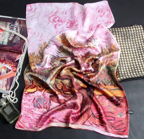 

scarves [slkscf] 180x55cm printing silk satin hijab real shawls georgette scarf georgi hijabs, Blue;gray