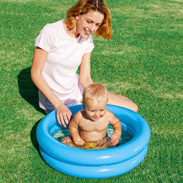 

inflatable swimming for kids baby toddler summer thicken blow up pvc round outdoor pool 60cm x 16cm & accessories