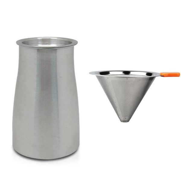 

coffee filters coffeeware set, 3 in 1 powder sieve with reusable hand brewed cone funnel for single-origin