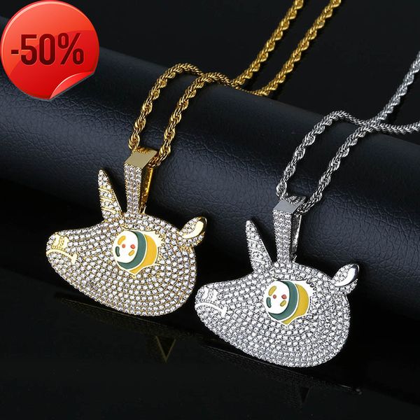 

lovely color large eye pendant with zircon solid necklace, Silver