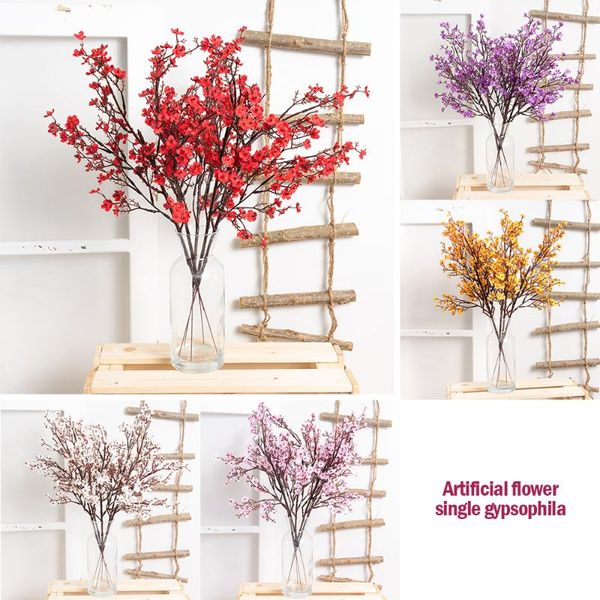 

gypsophila artificial flowers white branch babies breath fake long bouquet home wedding decoration autumn decorative & wreaths