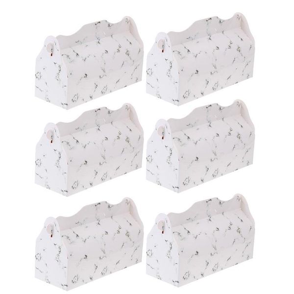 

gift wrap 6pcs cake packing boxes marble pattern containers festival baking