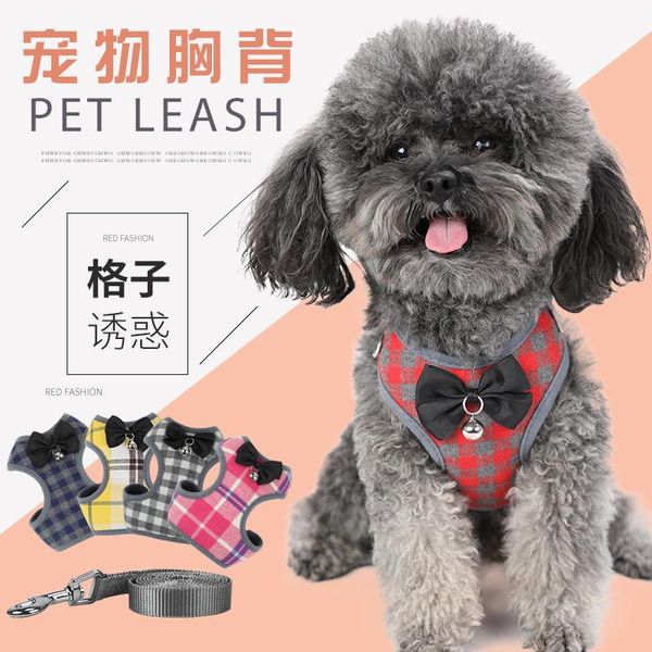 

luxury elegant pet dog products net cloth grid night dress harnesses leads leashes apparel