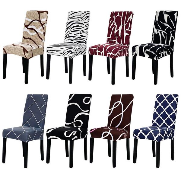 

chair covers elastic printing home dining slipcover removable anti-dirty cover wedding kitchen seat silla gamer hogar