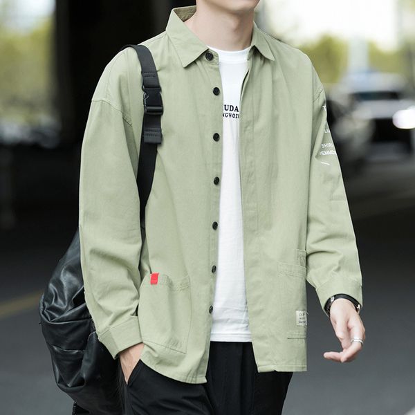 

small spring and autumn cotton long sleeved shirt, fashion, style, Black