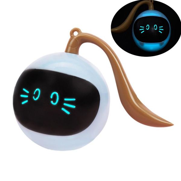 

cat toys 1000mah smart jumping ball usb electric pet roller led rolling flash automatic rotating toy for dog kids